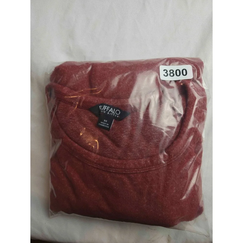 Buffalo David Bitton Sweater Womens XS Red Minimalist Hipster Preppy Boho Chic